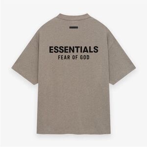 Fear of God ESSENTIALS Dark Oatmeal T-Shirt – Men’s Oversized Fit L FOG Bag